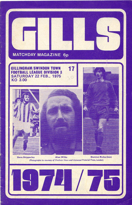 <b>Saturday, February 22, 1975</b><br />vs. Gillingham (Away)
